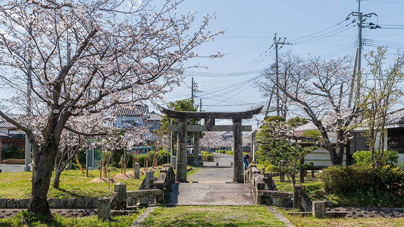 蓮池神社の鳥居と橋