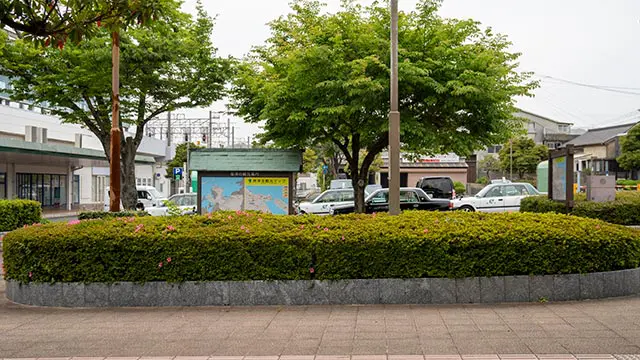 唐津駅北口のゲリラライブをした場所