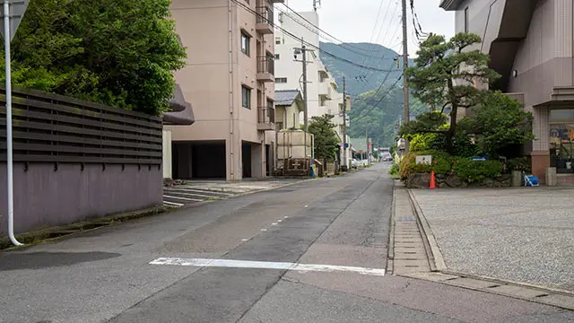 華翠苑前の道