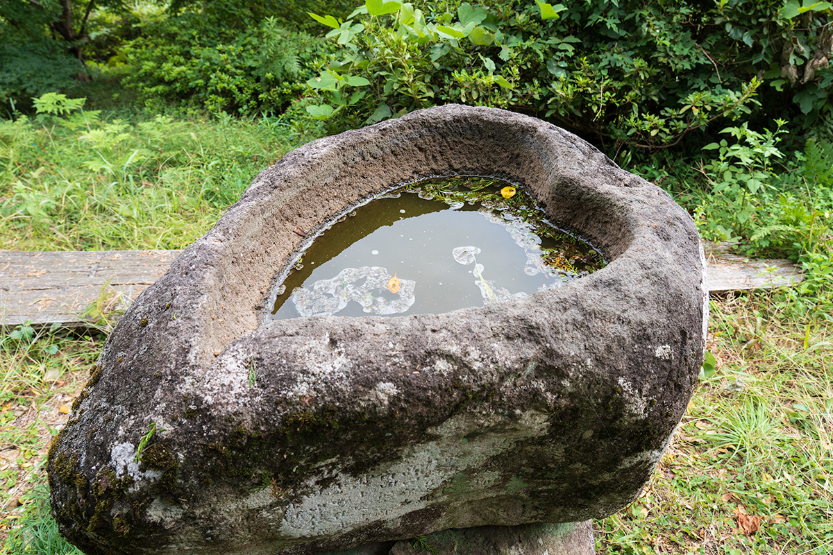 聖岳展望台のハート型の手水鉢