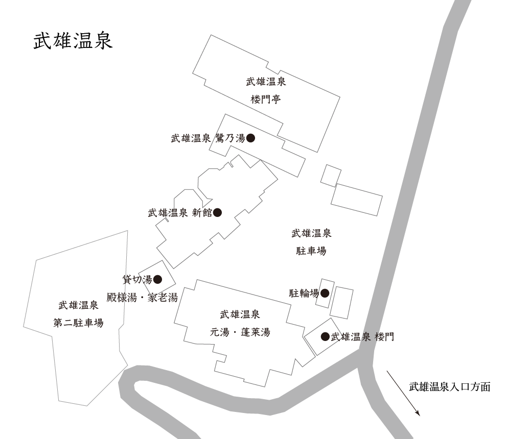武雄温泉 配置図